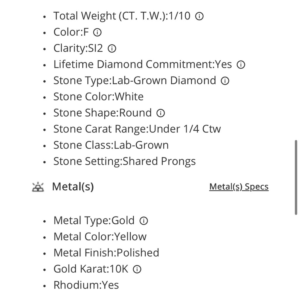 10K Gold Lab-Grown Diamond Elongated
Hexagon Necklace (Zales, NWT) - Picture 8 of 9